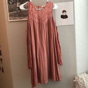 Pink Peasant Dress